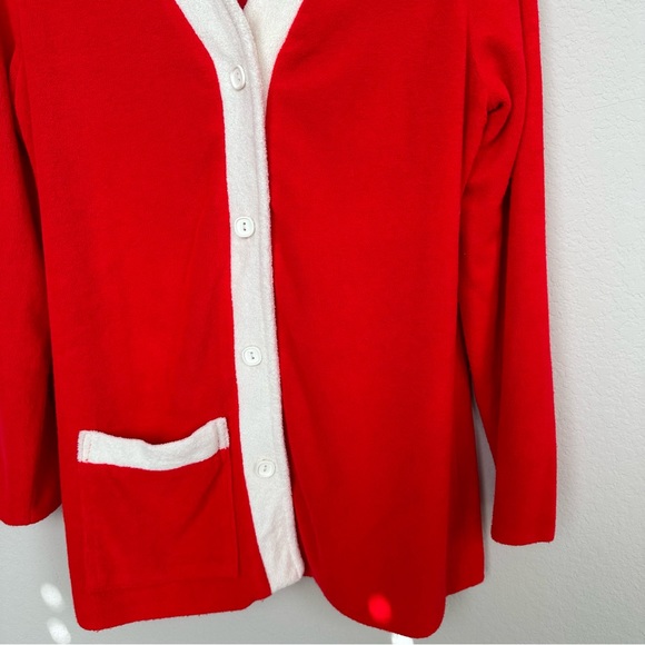 Peck & Peck Fifth Avenue New York Vintage Terry Santa Suit Top M - Picture 4 of 8